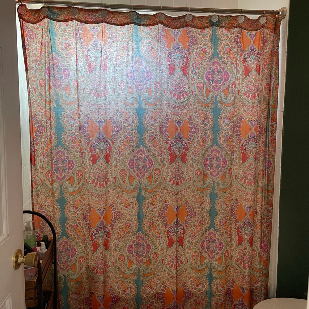 World market shower curtain